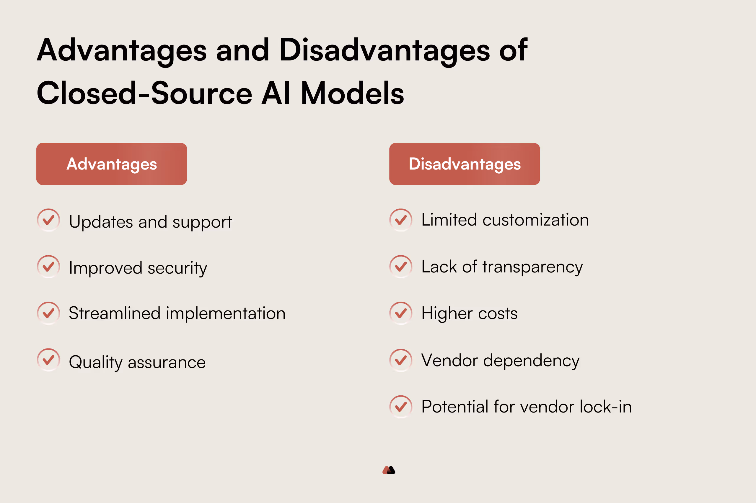 Advantages and disadvantages of closed-source AI