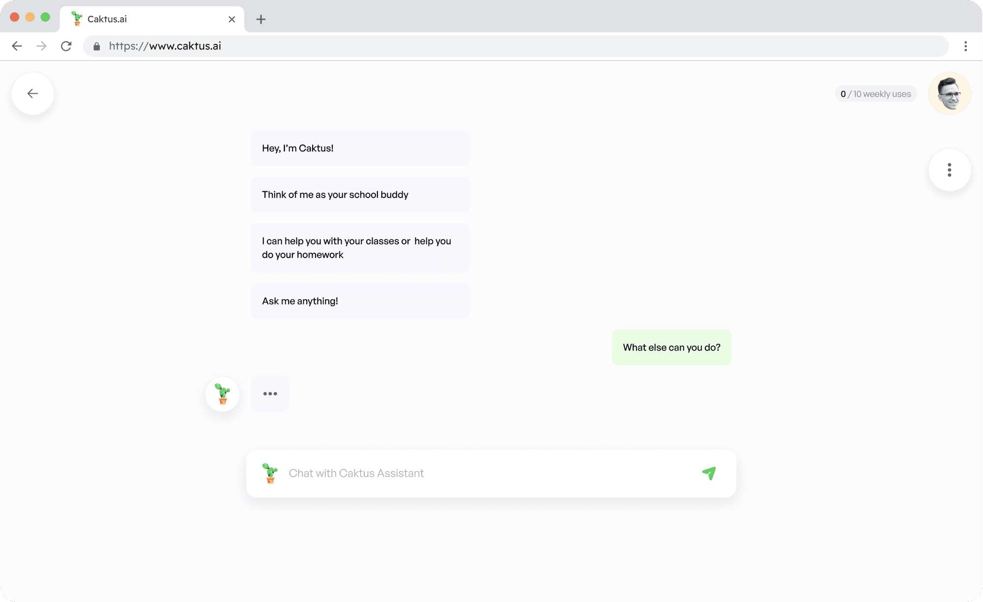 Caktus.ai interface
