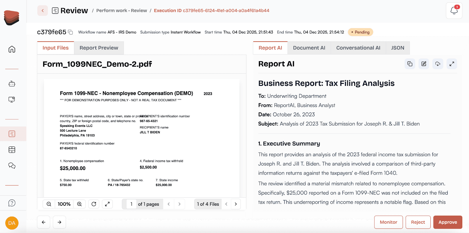 Review feature in AgentFlow