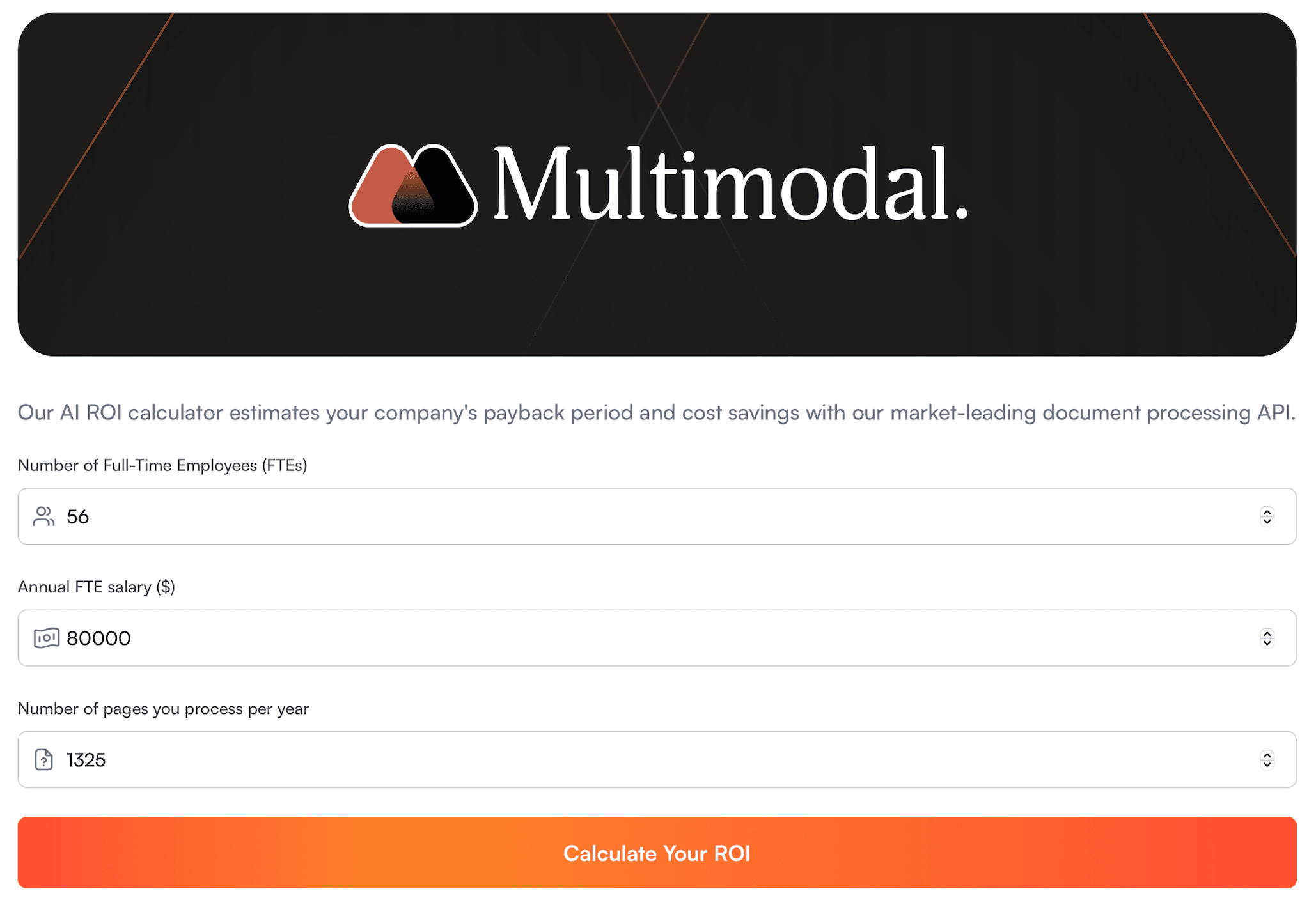 AI ROI calculator