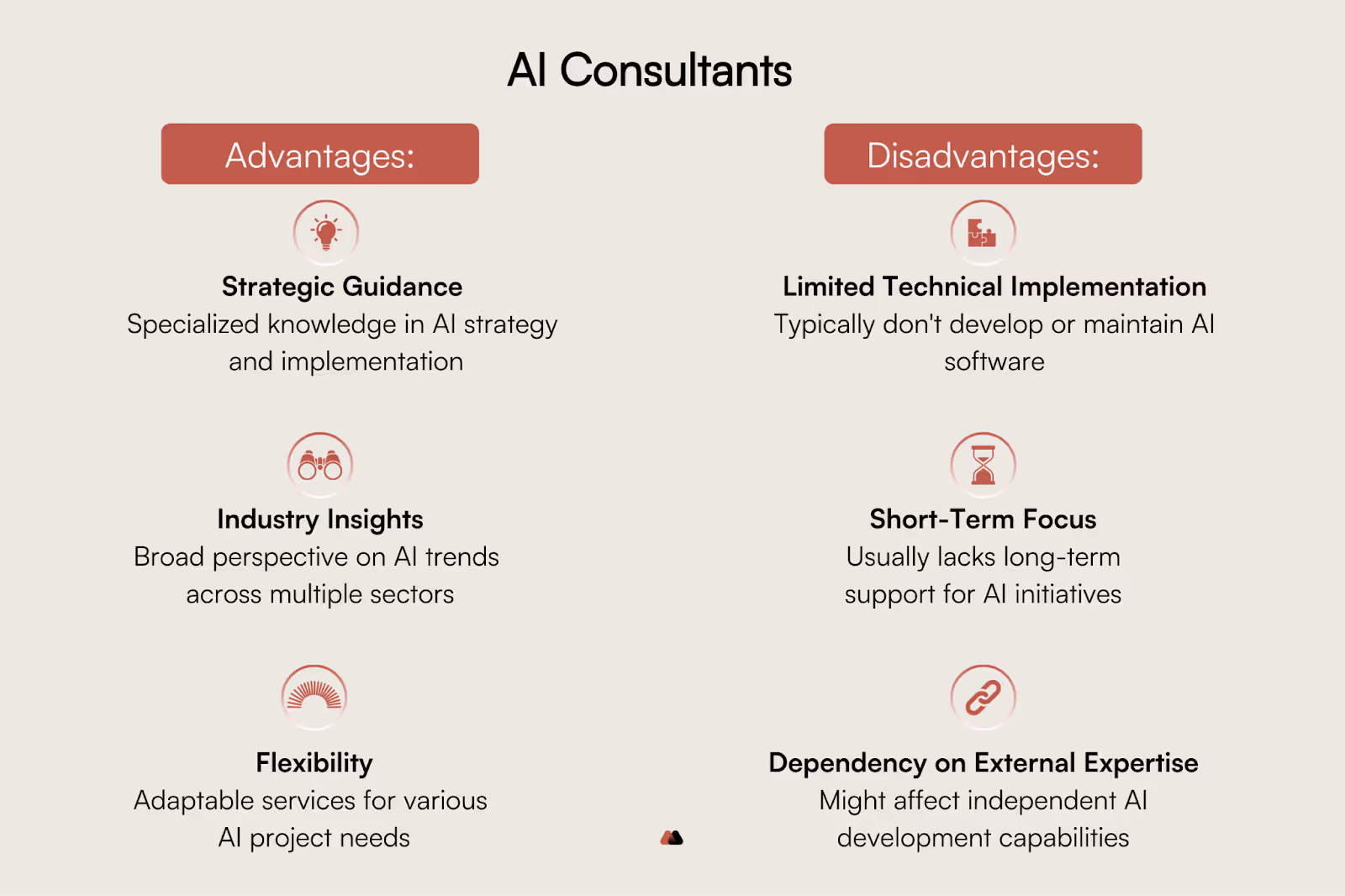 AI consultants advantages and disadvantages